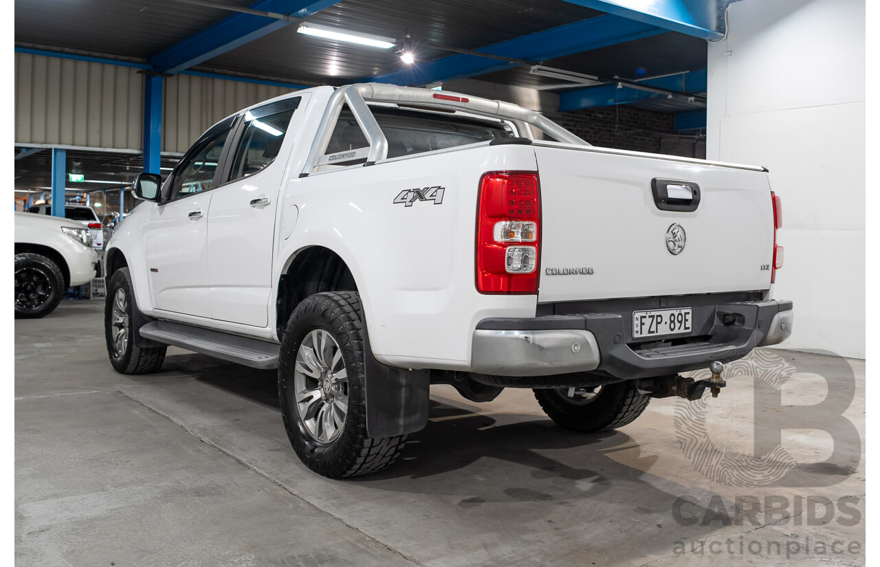10/2016 Holden Colorado LTZ (4x4) RG MY17 Crew Cab P/Up White Turbo Diesel 2.8L
