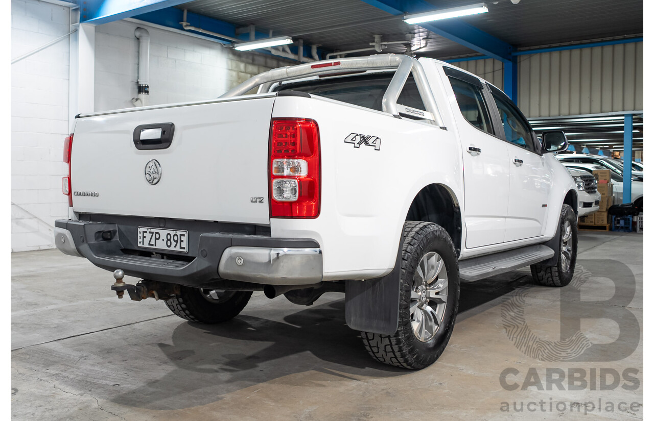 10/2016 Holden Colorado LTZ (4x4) RG MY17 Crew Cab P/Up White Turbo Diesel 2.8L