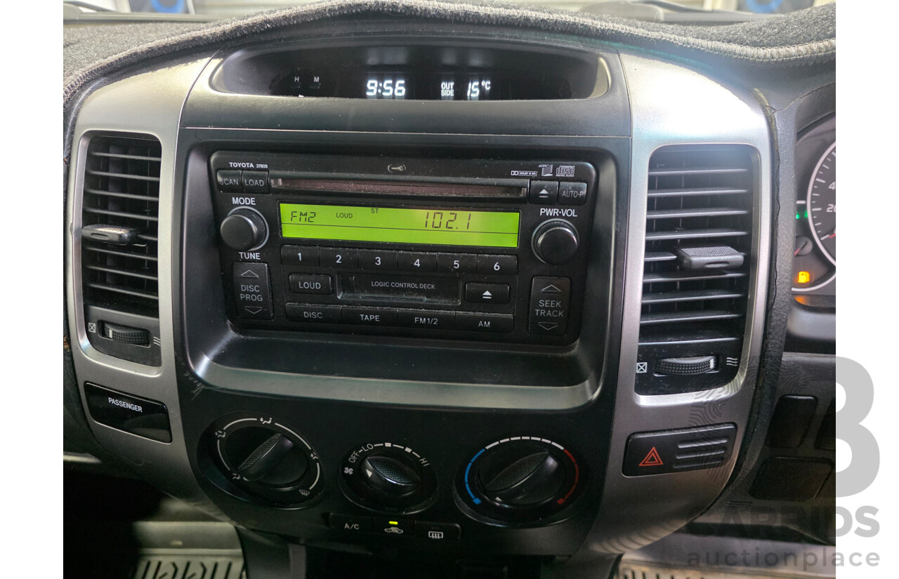 7/2004 Toyota Landcruiser Prado GXL (4x4) GRJ120R 4d Wagon Silver Metallic V6 4.0L