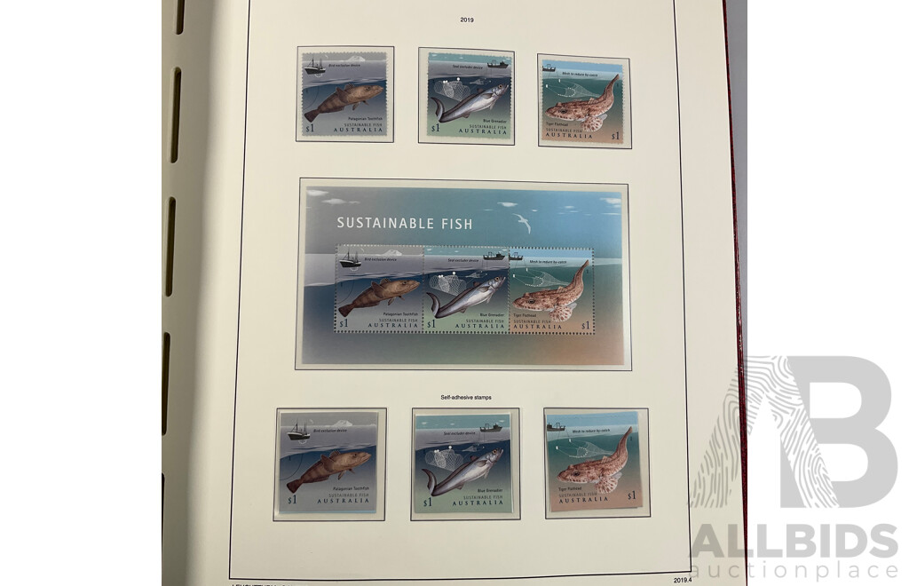 Leuchtturm Album of Australian 2019/2020 Stamps, Mints, Mini Sheets, Sets
