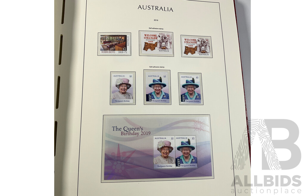 Leuchtturm Album of Australian 2019/2020 Stamps, Mints, Mini Sheets, Sets