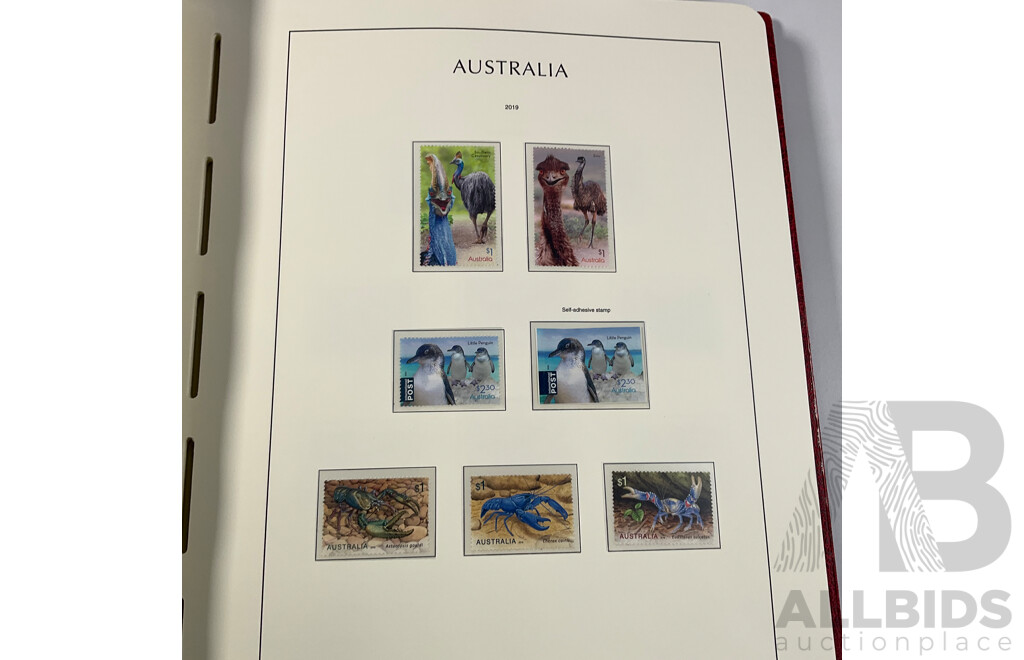 Leuchtturm Album of Australian 2019/2020 Stamps, Mints, Mini Sheets, Sets