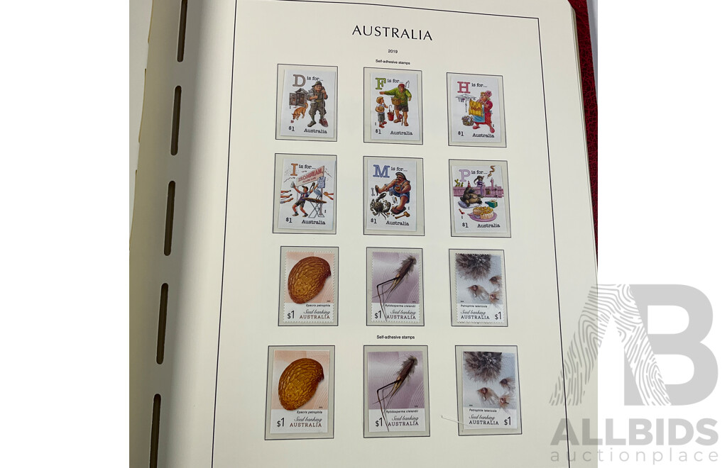 Leuchtturm Album of Australian 2019/2020 Stamps, Mints, Mini Sheets, Sets