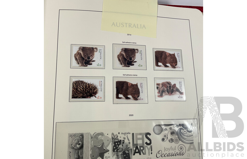 Leuchtturm Album of Australian 2019/2020 Stamps, Mints, Mini Sheets, Sets