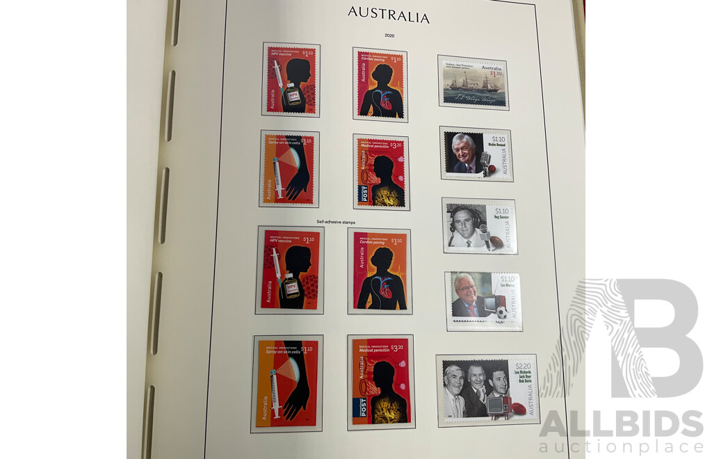 Leuchtturm Album of Australian 2019/2020 Stamps, Mints, Mini Sheets, Sets