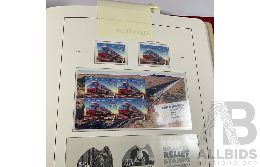 Leuchtturm Album of Australian 2019/2020 Stamps, Mints, Mini Sheets, Sets