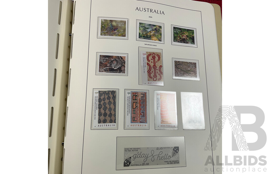 Leuchtturm Album of Australian 2019/2020 Stamps, Mints, Mini Sheets, Sets