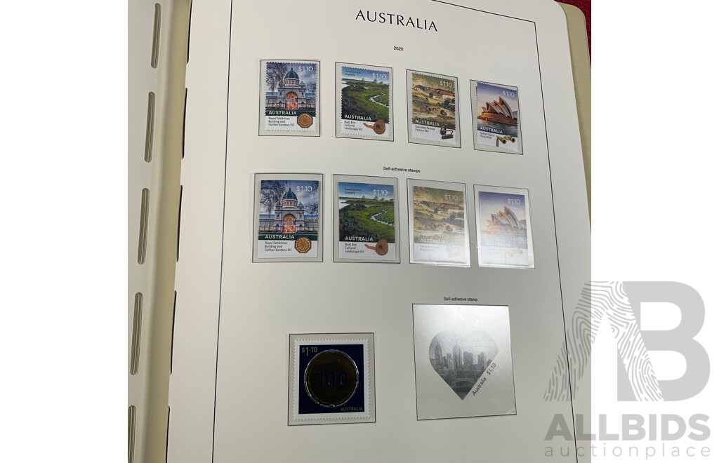 Leuchtturm Album of Australian 2019/2020 Stamps, Mints, Mini Sheets, Sets