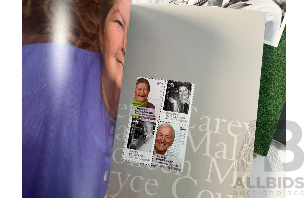 Thirteen Australian Prestige Stamp Booklets Including Australian Birds, Shining Lights, Novel Lives, Diva, Barry Humphries, Trailblazers and More - Face Value Approximately $99