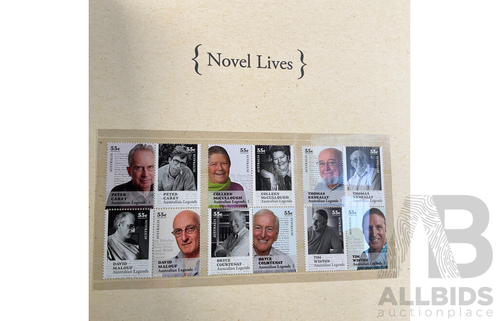 Thirteen Australian Prestige Stamp Booklets Including Australian Birds, Shining Lights, Novel Lives, Diva, Barry Humphries, Trailblazers and More - Face Value Approximately $99