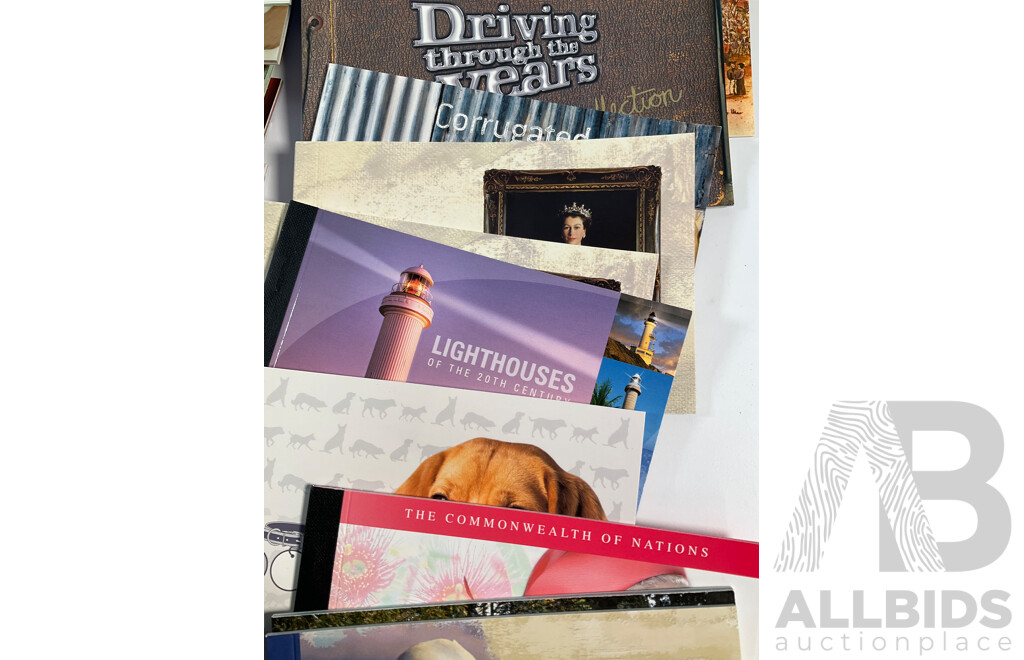 Eighty One Australian Mint Stamp Prestige and Souvenir Booklets and Packs Including Royal Tour Jubilee, Classic Toys, Geoffrey Rush, Nostalgic Tourism, World Cup 2003 and More - Face Value Approximately $850