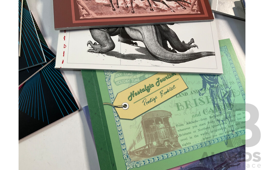 Eighty One Australian Mint Stamp Prestige and Souvenir Booklets and Packs Including Royal Tour Jubilee, Classic Toys, Geoffrey Rush, Nostalgic Tourism, World Cup 2003 and More - Face Value Approximately $850