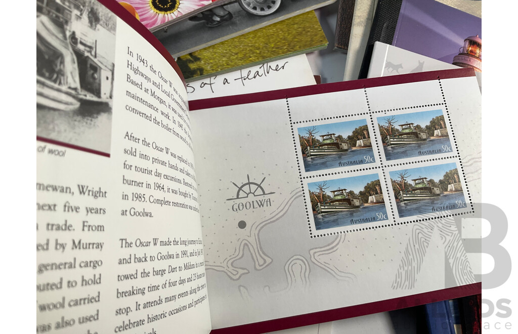 Eighty One Australian Mint Stamp Prestige and Souvenir Booklets and Packs Including Royal Tour Jubilee, Classic Toys, Geoffrey Rush, Nostalgic Tourism, World Cup 2003 and More - Face Value Approximately $850