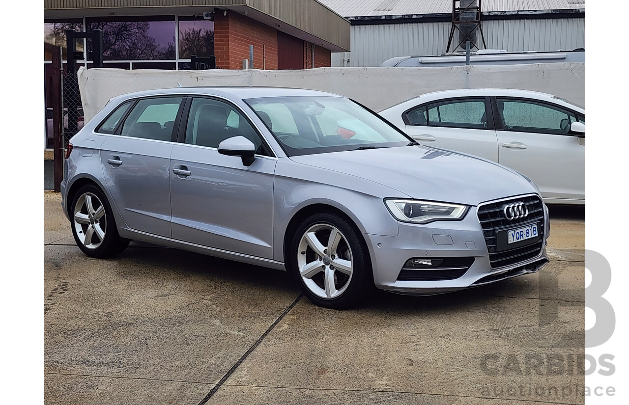 06/2015 Audi A3 Sportback 1.8 TFSI Ambition 8V MY15 5d Hatchback Silver 1.8L