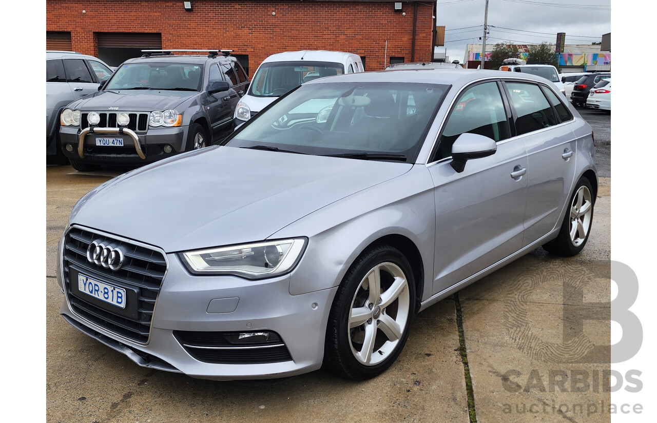 06/2015 Audi A3 Sportback 1.8 TFSI Ambition 8V MY15 5d Hatchback Silver 1.8L