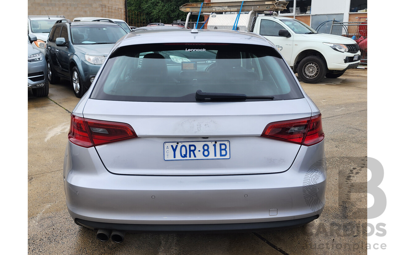 06/2015 Audi A3 Sportback 1.8 TFSI Ambition 8V MY15 5d Hatchback Silver 1.8L