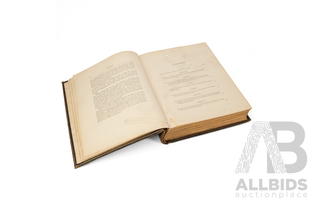 The Life & Explorations of Dr. Livingstone - The Great Missionary Traveller, Antique Volume (c1870-1880), 31L x 24W x 6D cm
