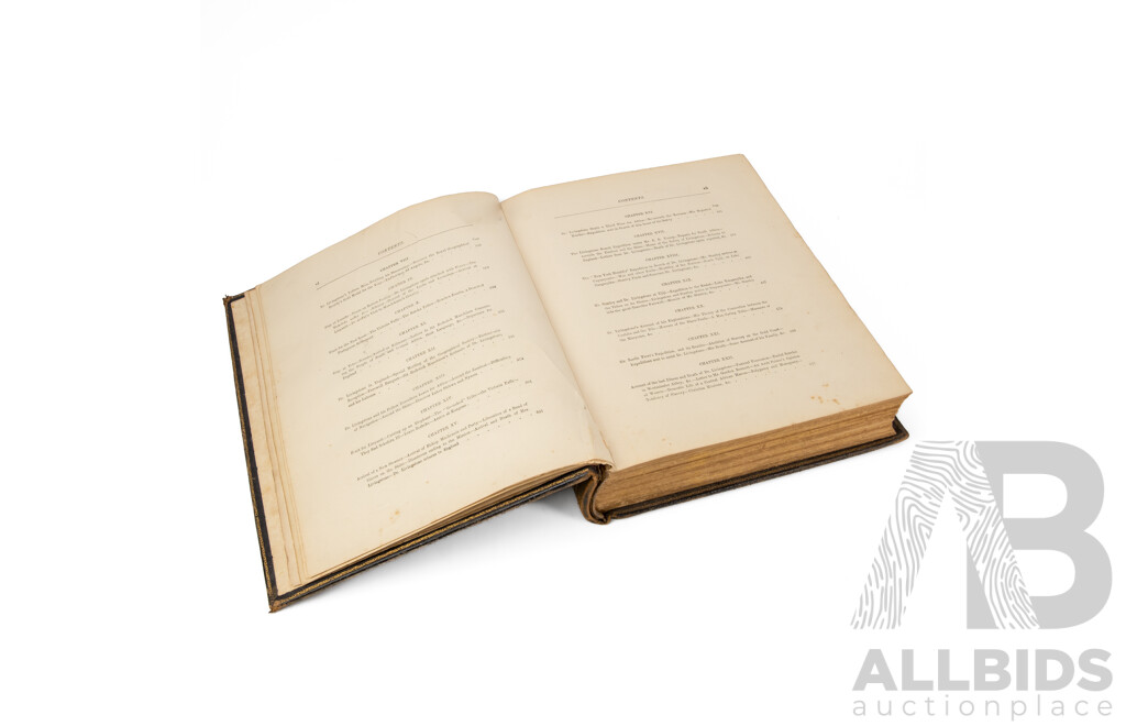 The Life & Explorations of Dr. Livingstone - The Great Missionary Traveller, Antique Volume (c1870-1880), 31L x 24W x 6D cm