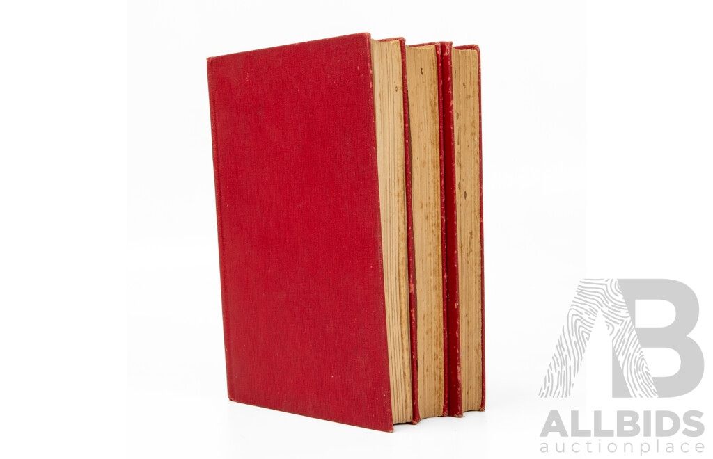 Antique First Edition Complete Three-Volume Set of Poetical Works of Henry Lawson, Published Angus & Robertson Ltd, 1925 (3)