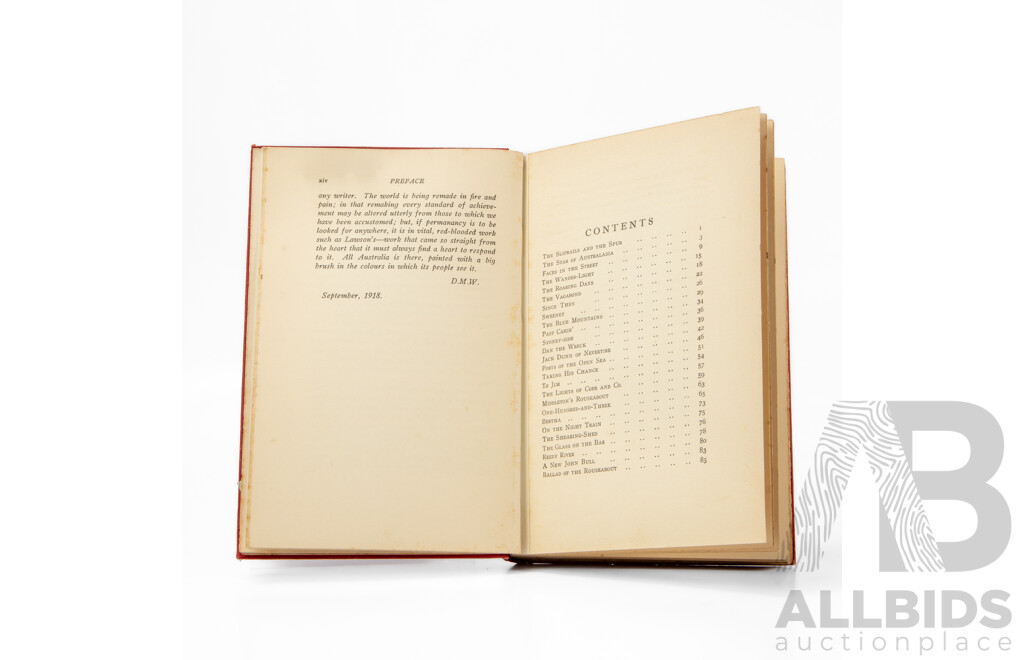 Antique First Edition Complete Three-Volume Set of Poetical Works of Henry Lawson, Published Angus & Robertson Ltd, 1925 (3)