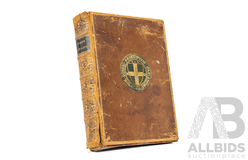 Antique Volume of Cook's Voyages, Compiled and Edited by John Barrow, Published by Adam & Charles Black (Edinburgh), 1865