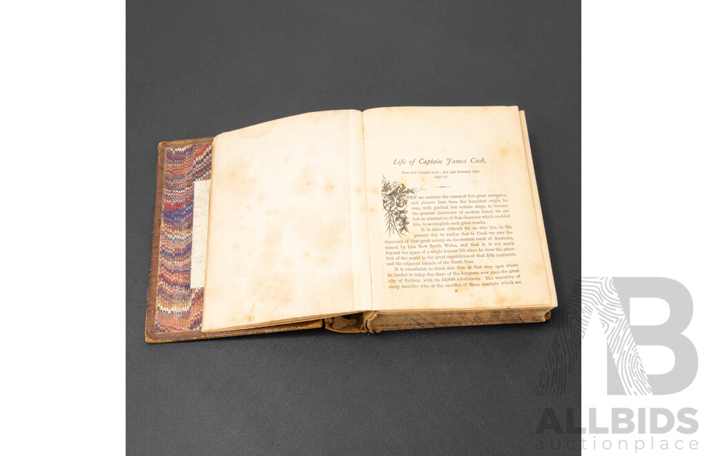 Antique Volume of  Cook's Voyages, Compiled and Edited by John Barrow, Published by Adam & Charles Black (Edinburgh), 1865