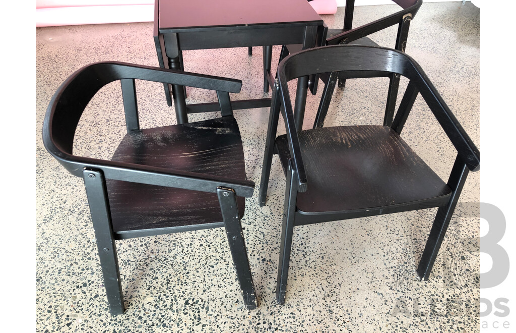 Drop Side Table + 4 Chairs