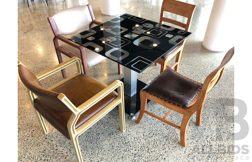Contempory Cafe Table + 4 Chairs