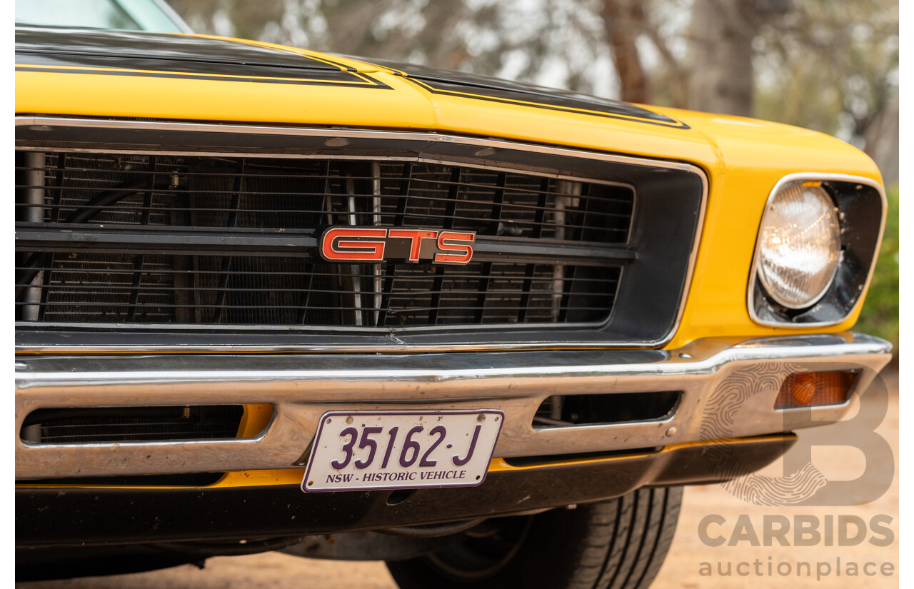 11/1973 Holden HQ Monaro LS 2d Coupe Yellow / Black LS1 V8 5.7L - Modified