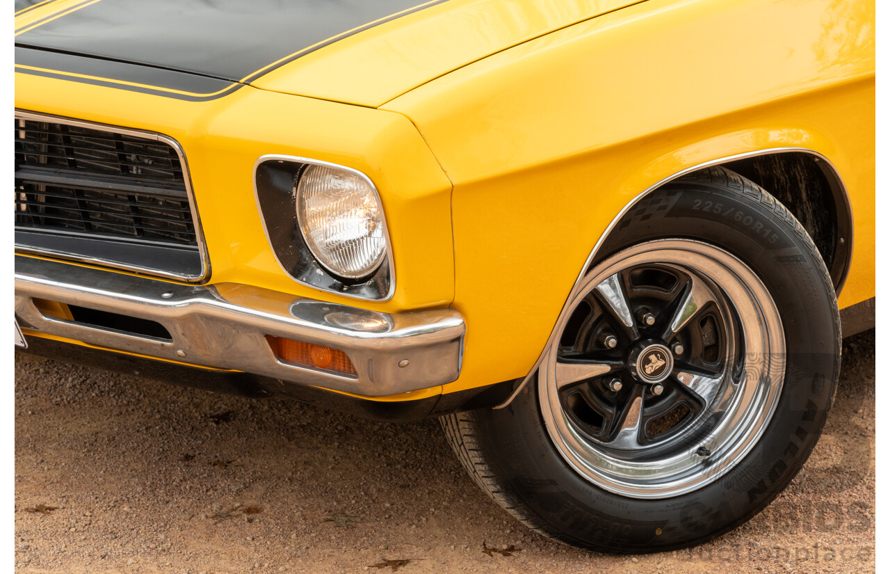 11/1973 Holden HQ Monaro LS 2d Coupe Yellow / Black LS1 V8 5.7L - Modified