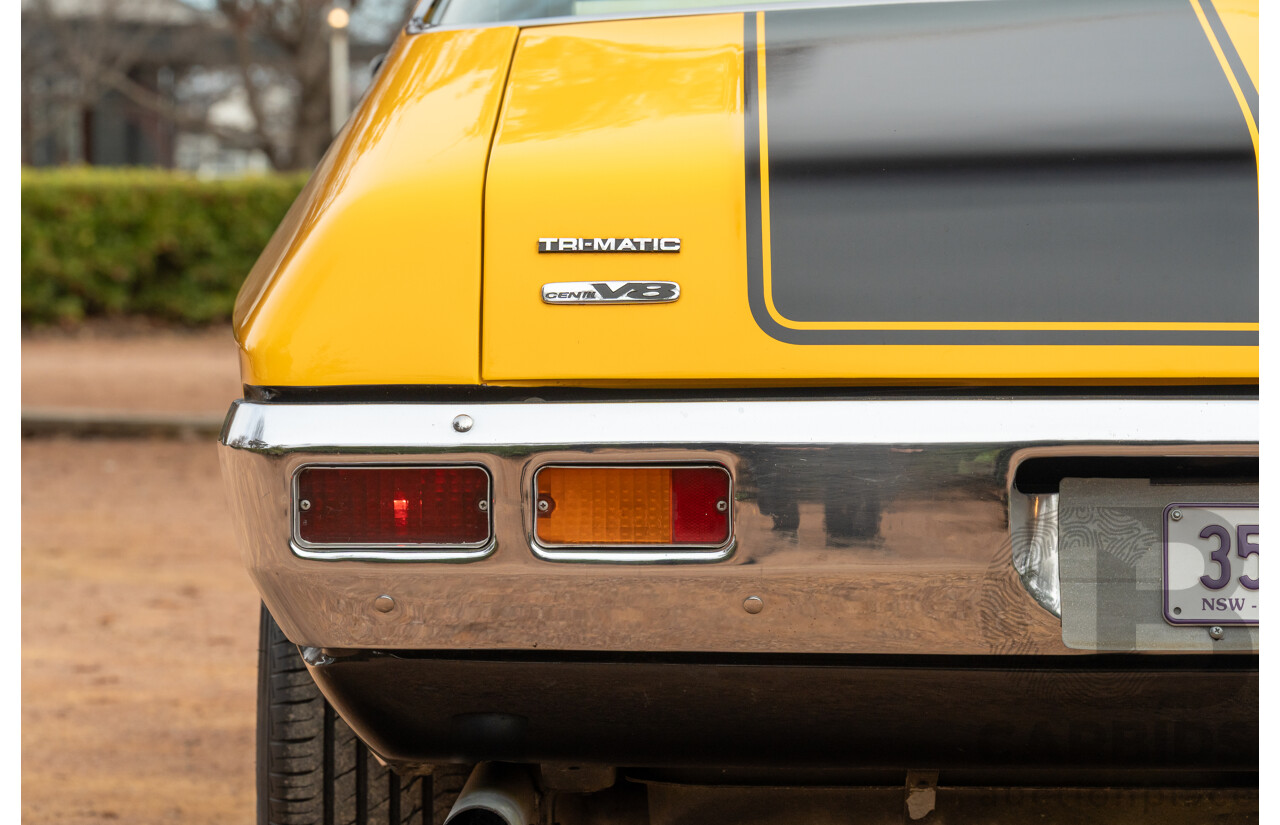 11/1973 Holden HQ Monaro LS 2d Coupe Yellow / Black LS1 V8 5.7L - Modified