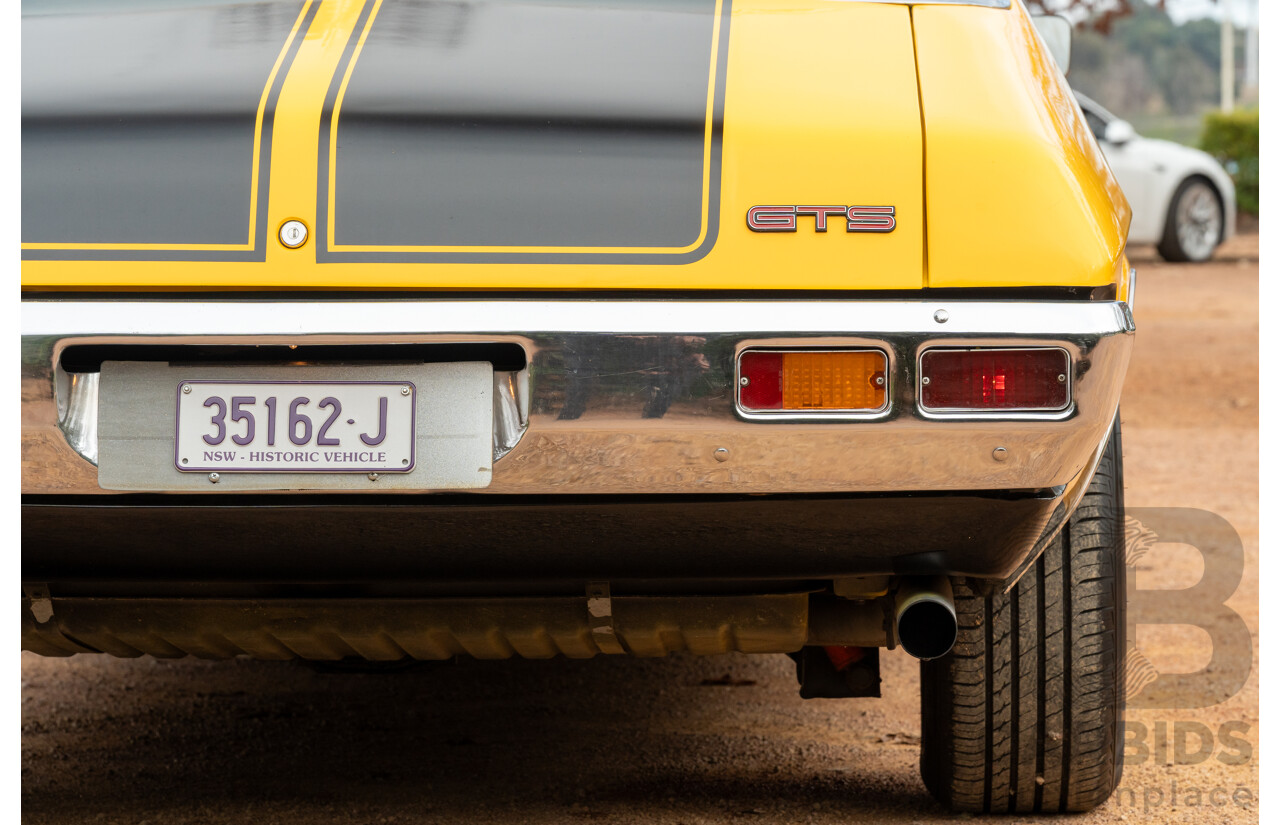 11/1973 Holden HQ Monaro LS 2d Coupe Yellow / Black LS1 V8 5.7L - Modified