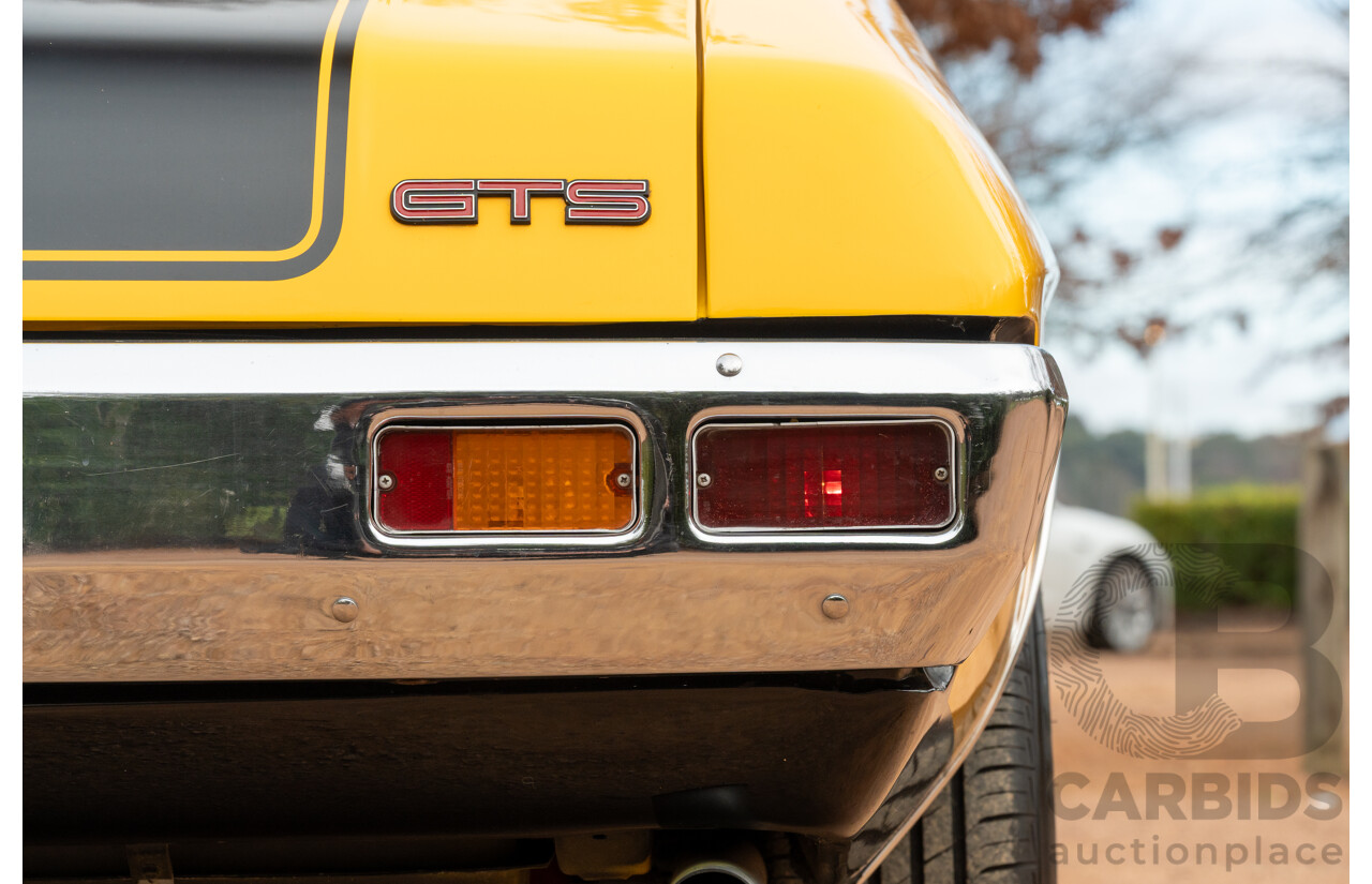 11/1973 Holden HQ Monaro LS 2d Coupe Yellow / Black LS1 V8 5.7L - Modified