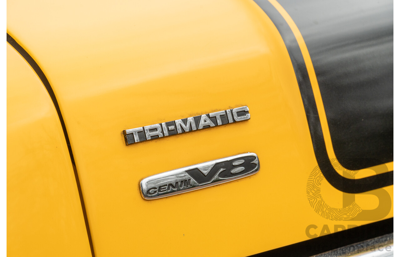 11/1973 Holden HQ Monaro LS 2d Coupe Yellow / Black LS1 V8 5.7L - Modified