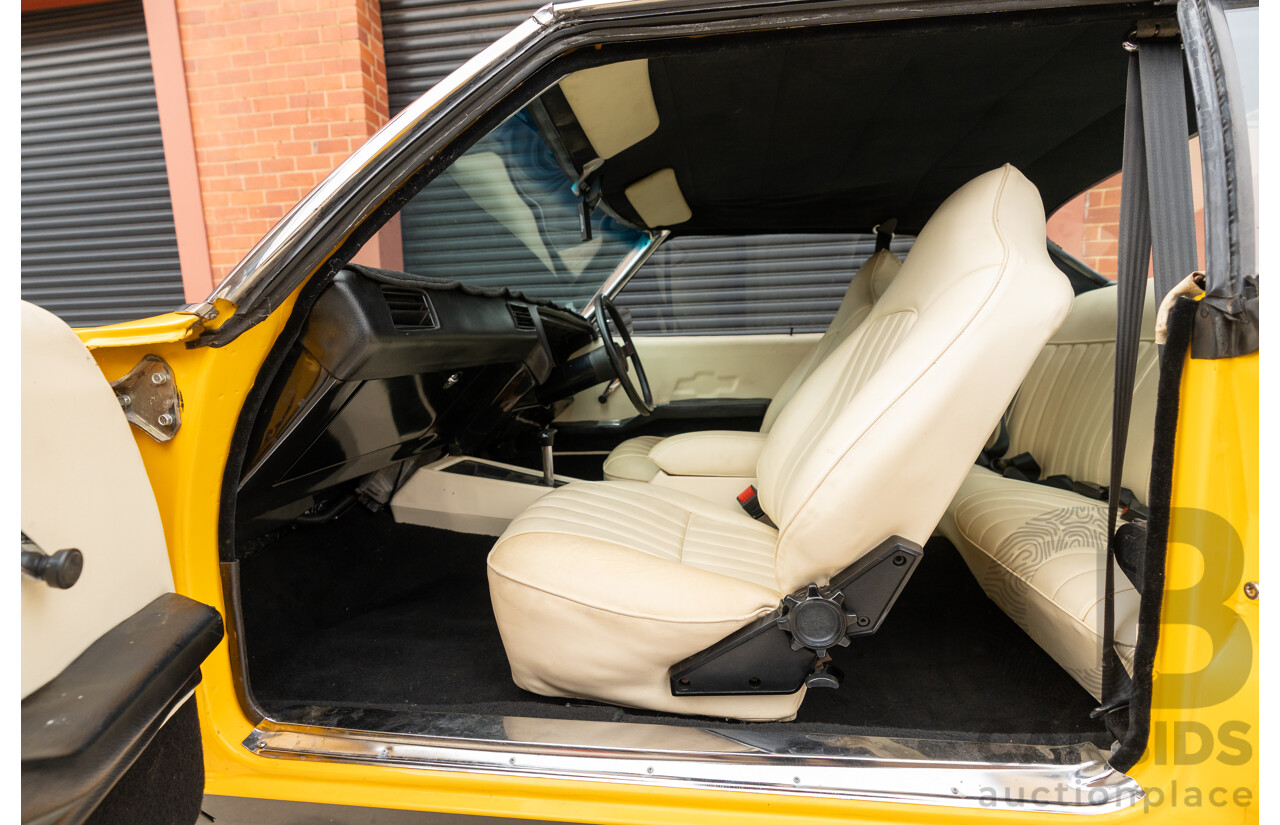 11/1973 Holden HQ Monaro LS 2d Coupe Yellow / Black LS1 V8 5.7L - Modified