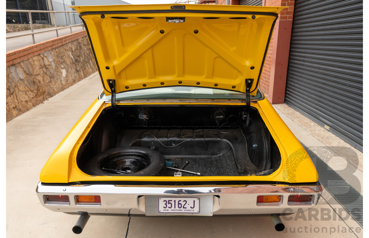 11/1973 Holden HQ Monaro LS 2d Coupe Yellow / Black LS1 V8 5.7L - Modified