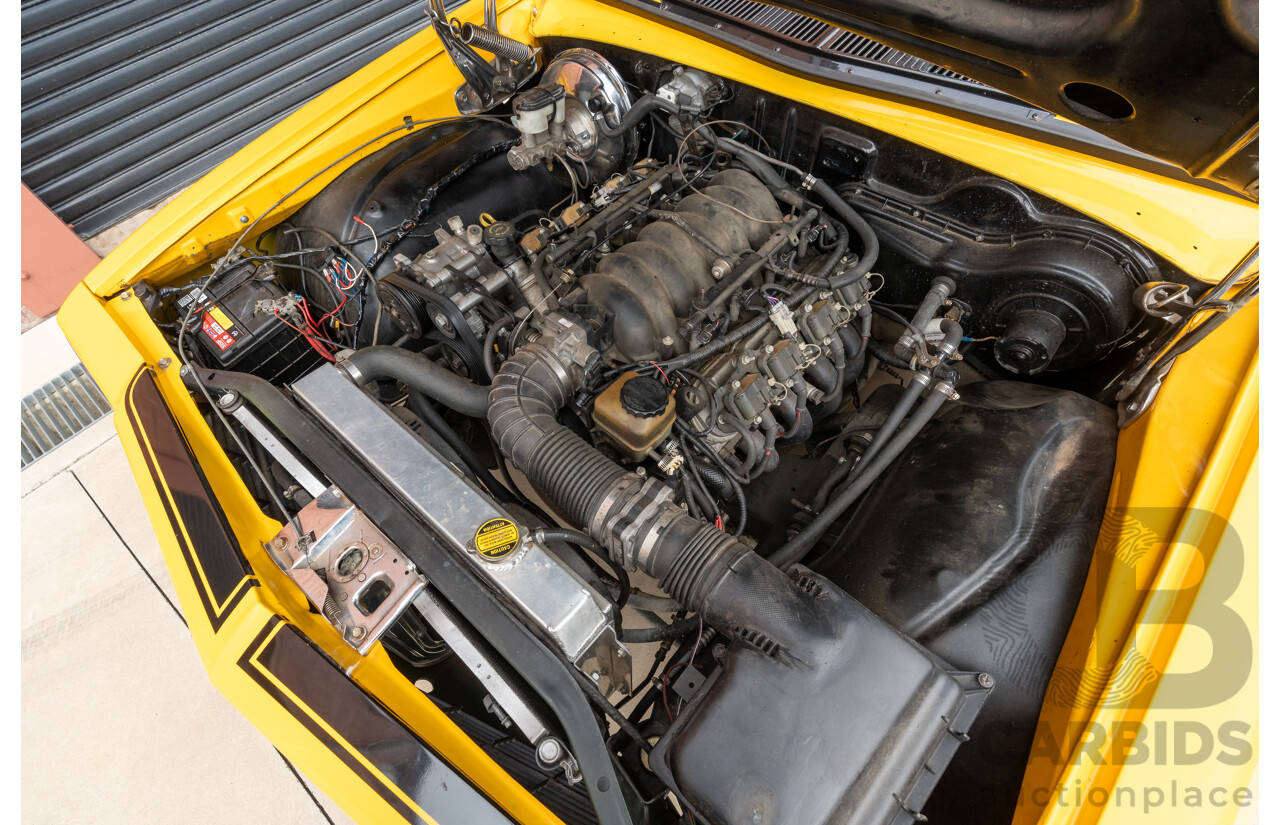 11/1973 Holden HQ Monaro LS 2d Coupe Yellow / Black LS1 V8 5.7L - Modified