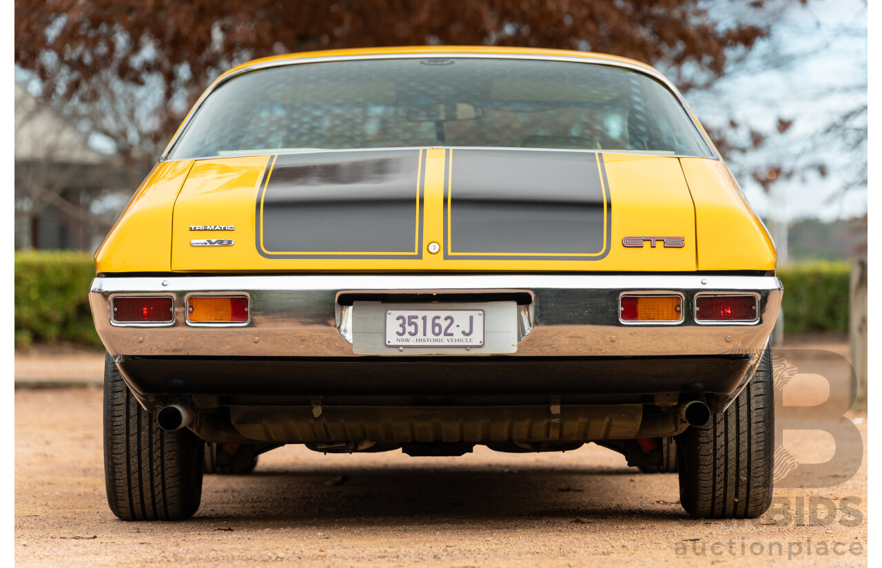 11/1973 Holden HQ Monaro LS 2d Coupe Yellow / Black LS1 V8 5.7L - Modified