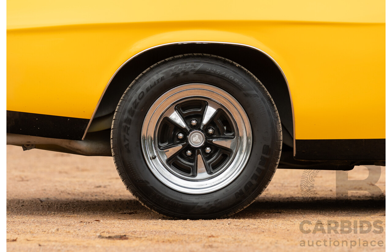 11/1973 Holden HQ Monaro LS 2d Coupe Yellow / Black LS1 V8 5.7L - Modified
