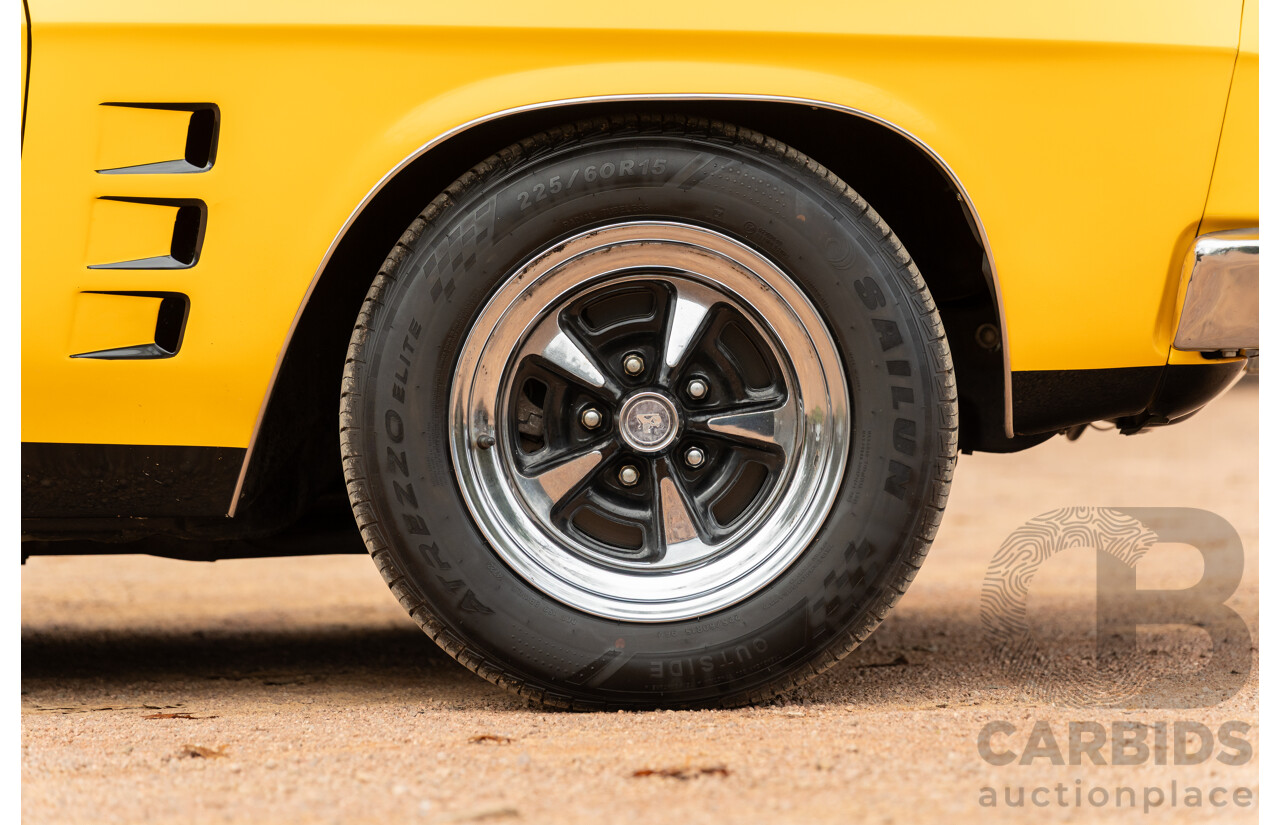 11/1973 Holden HQ Monaro LS 2d Coupe Yellow / Black LS1 V8 5.7L - Modified