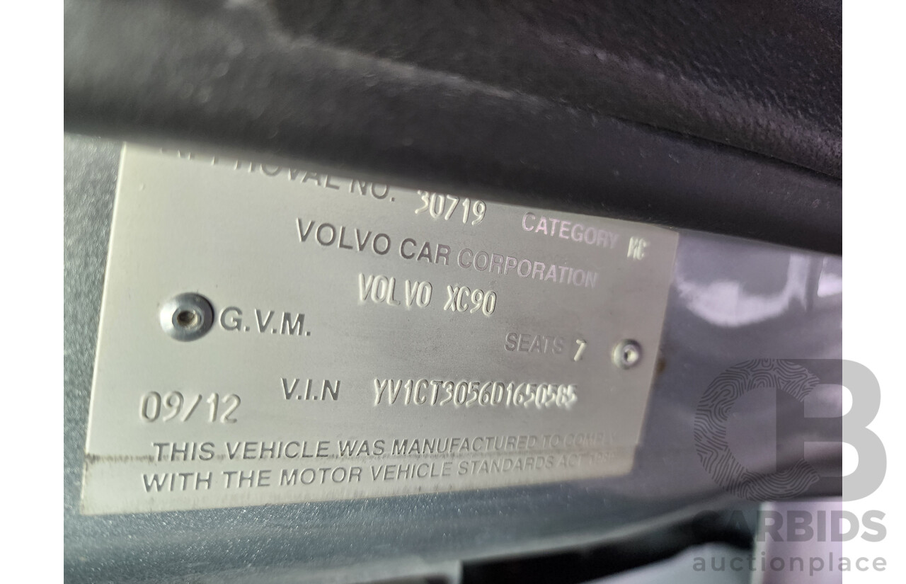 09/2012 Volvo Xc90 D5 Executive MY12 4d Wagon Silver 2.4L