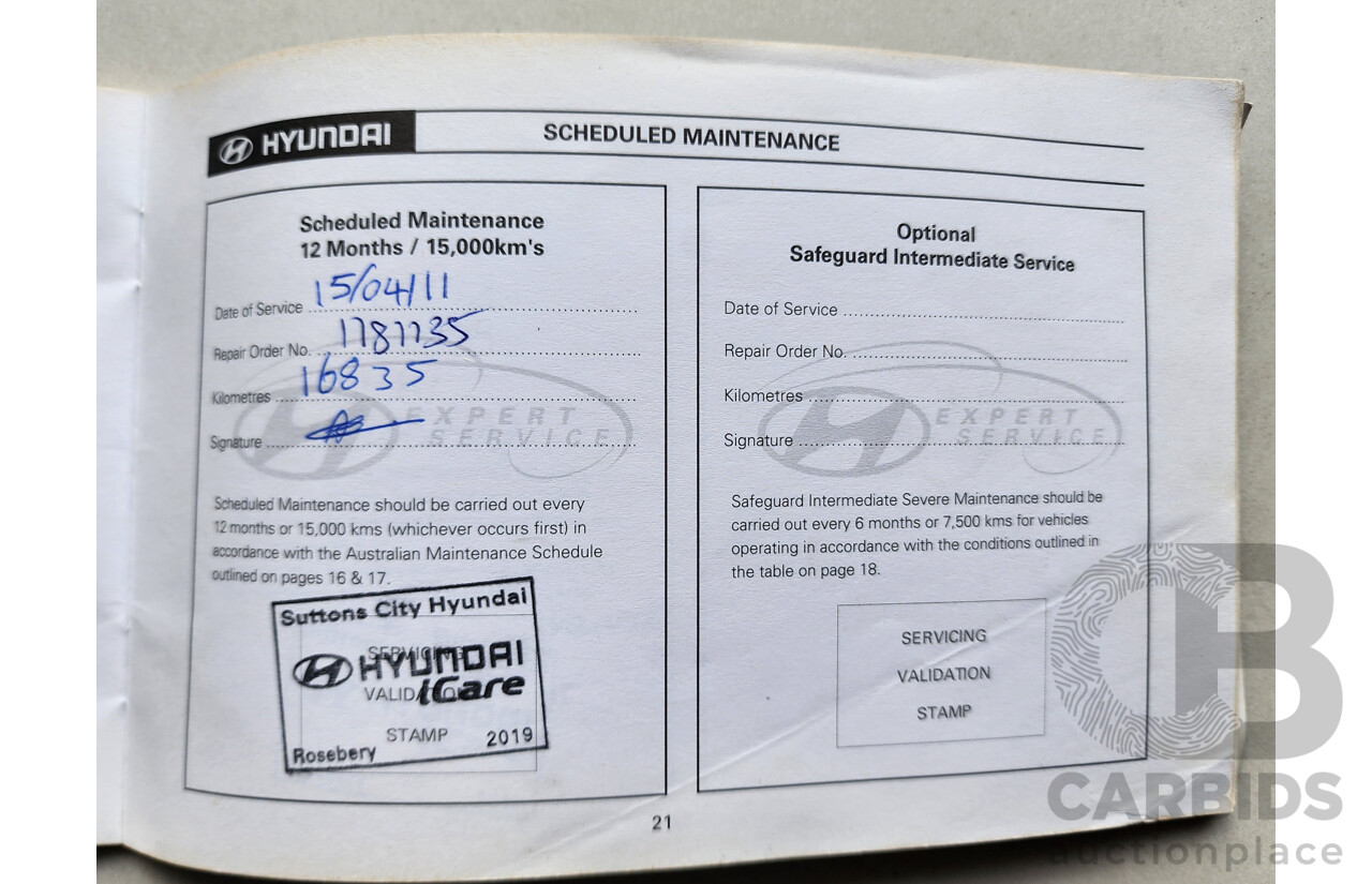 04/2010 Hyundai i30 SLX FD MY10 5d Hatchback Black 2.0L