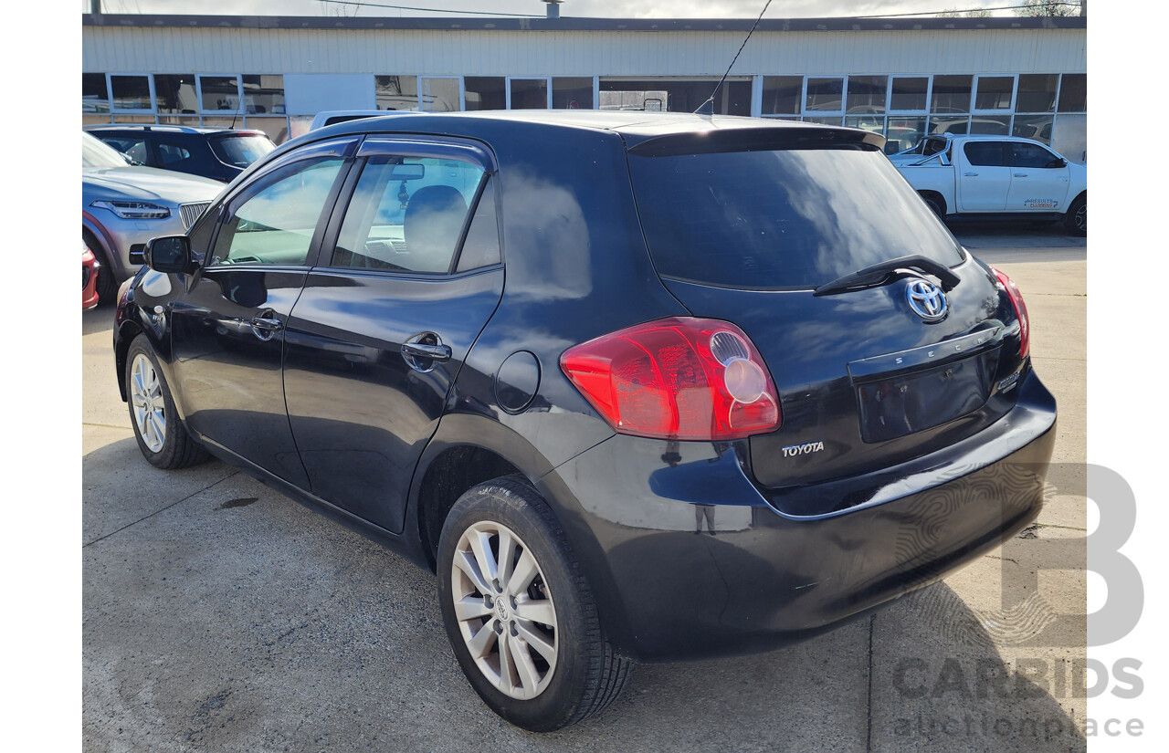 09/2007 Toyota Corolla Conquest ZRE152R 5d Hatchback Black 1.8L