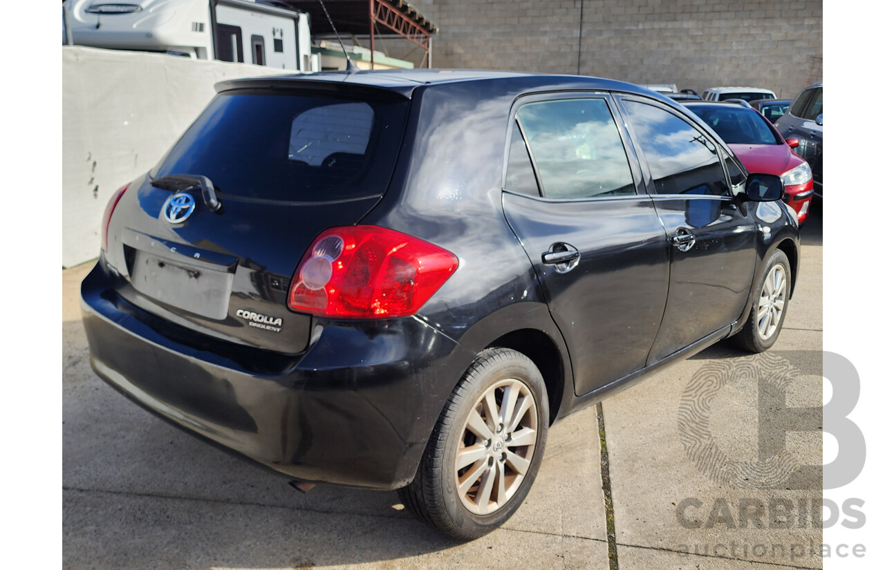 09/2007 Toyota Corolla Conquest ZRE152R 5d Hatchback Black 1.8L