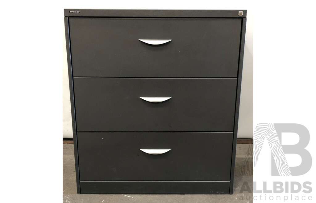 Brownbuilt Three Drawer Lateral Filing Cabinet