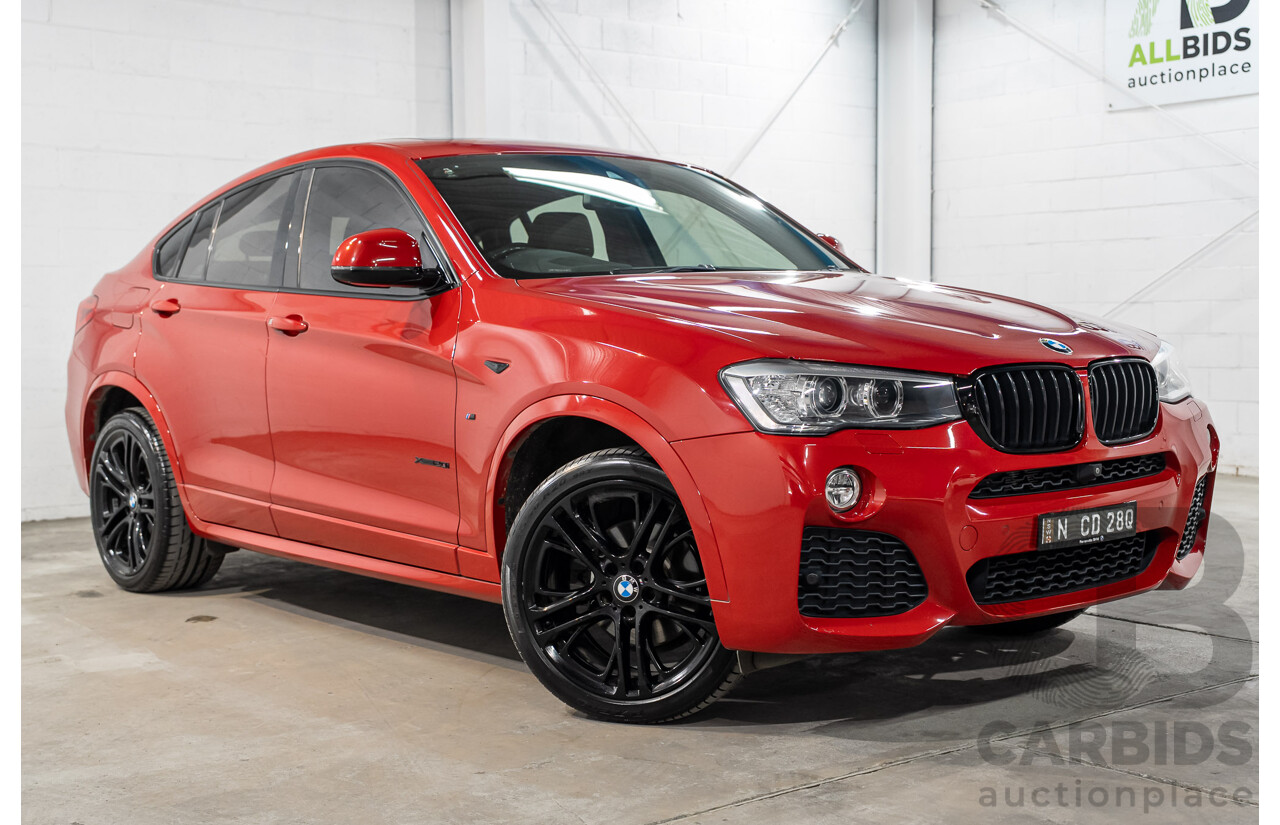 07/2018 BMW X4 xDrive 20i (AWD) F26 MY16 5d Coupe Red 2.0L