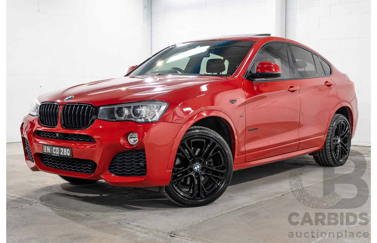 07/2018 BMW X4 xDrive 20i (AWD) F26 MY16 5d Coupe Red 2.0L