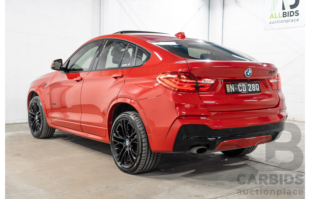 07/2018 BMW X4 xDrive 20i (AWD) F26 MY16 5d Coupe Red 2.0L