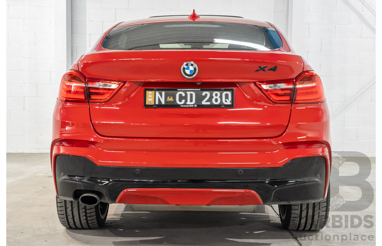 07/2018 BMW X4 xDrive 20i (AWD) F26 MY16 5d Coupe Red 2.0L