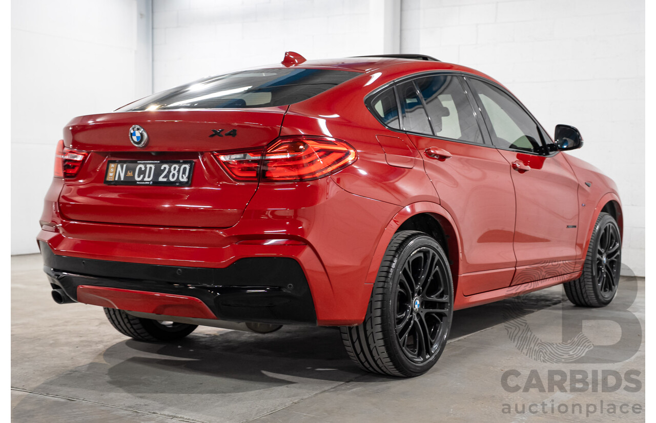 07/2018 BMW X4 xDrive 20i (AWD) F26 MY16 5d Coupe Red 2.0L